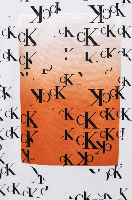 Dziewczynka Calvin Klein Jeans bluza bawełniana dziecięca IU0IU00403.PPYX biały