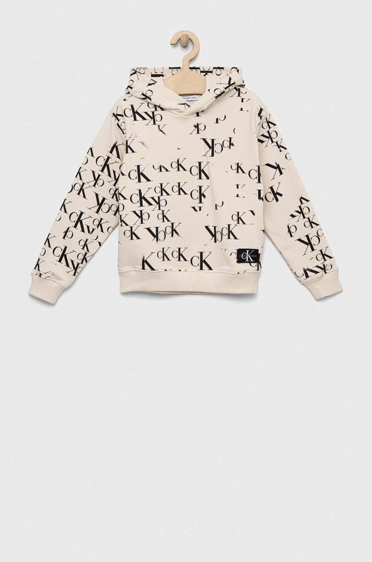 Calvin Klein Jeans bluza dziecięca wzorzyste beżowy IU0IU00404.PPYX