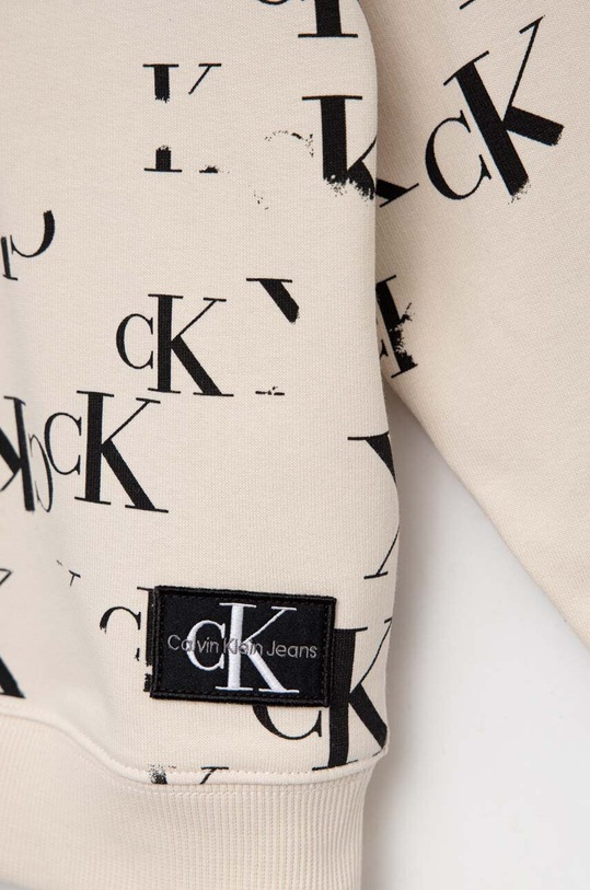 Dziewczynka Calvin Klein Jeans bluza dziecięca IU0IU00404.PPYX beżowy