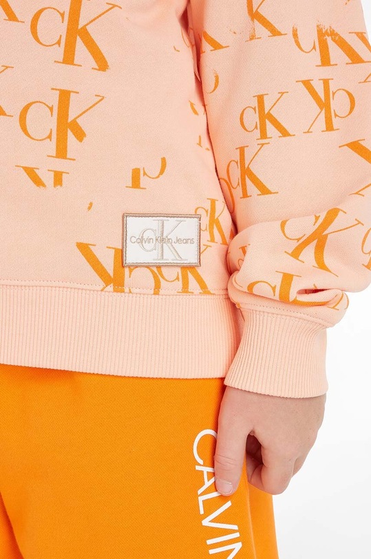 Calvin Klein Jeans bluza dziecięca IU0IU00404.PPYX pomarańczowy