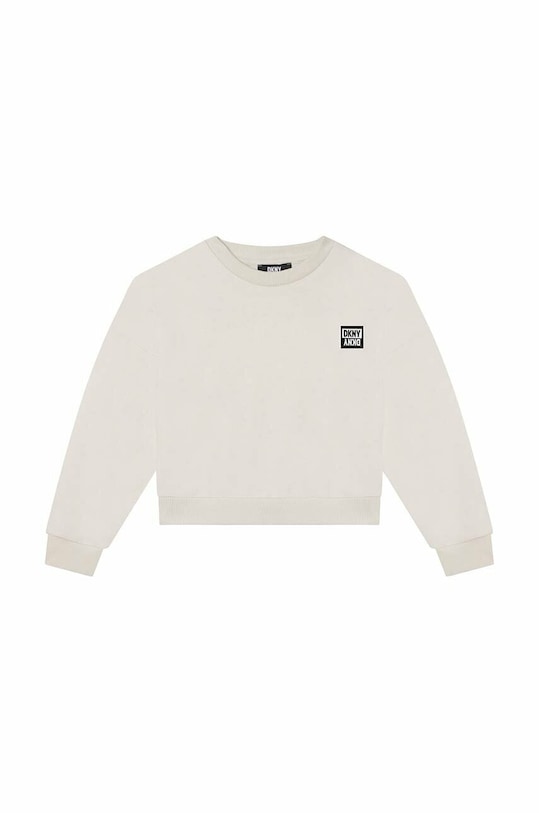 Dětská bavlněná mikina Dkny bez kapuce bílá D35S98.140.149