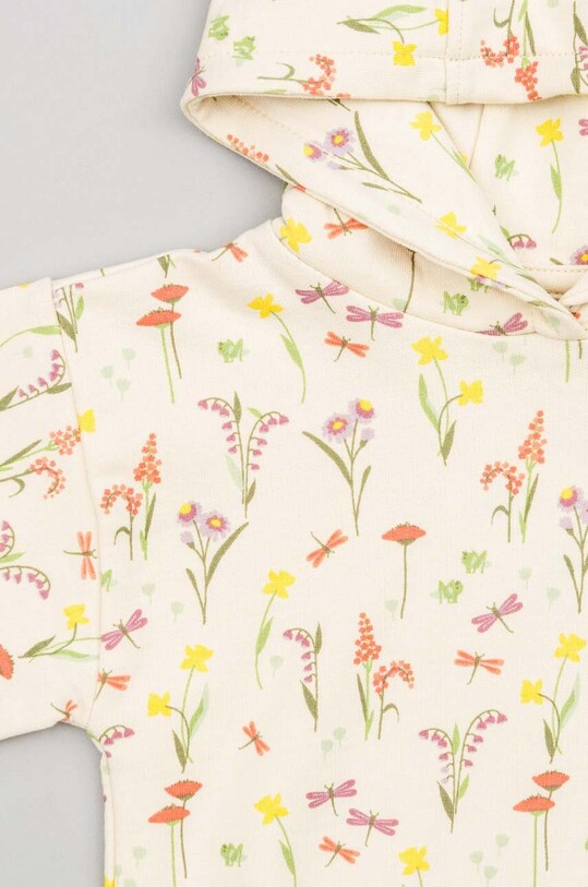 Dziewczynka zippy bluza bawełniana dziecięca ZBGAP0202.23004 beżowy