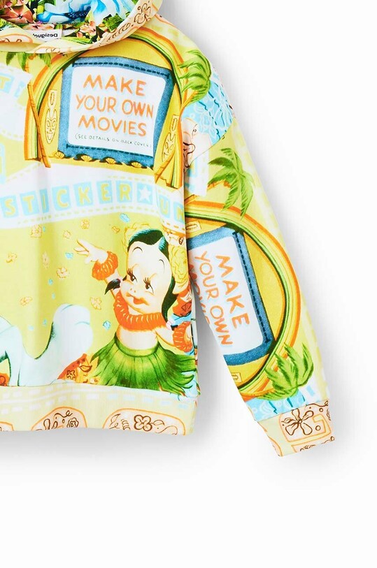 Desigual hanorac de bumbac pentru copii Bugs Bunny galben 23SGSK05