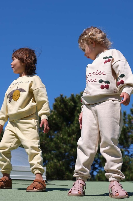 Dziewczynka Konges Sløjd bluza dziecięca KS4472 beżowy