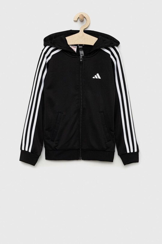 Дитяча кофта adidas U TR-ES 3S з капюшоном чорний HY1102