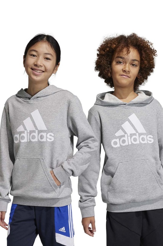 adidas bluza dziecięca U BL z kapturem szary IC6835
