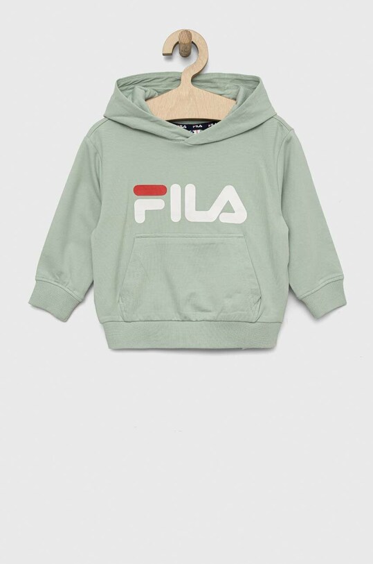 Дитяча кофта Fila з капюшоном зелений FAK0120