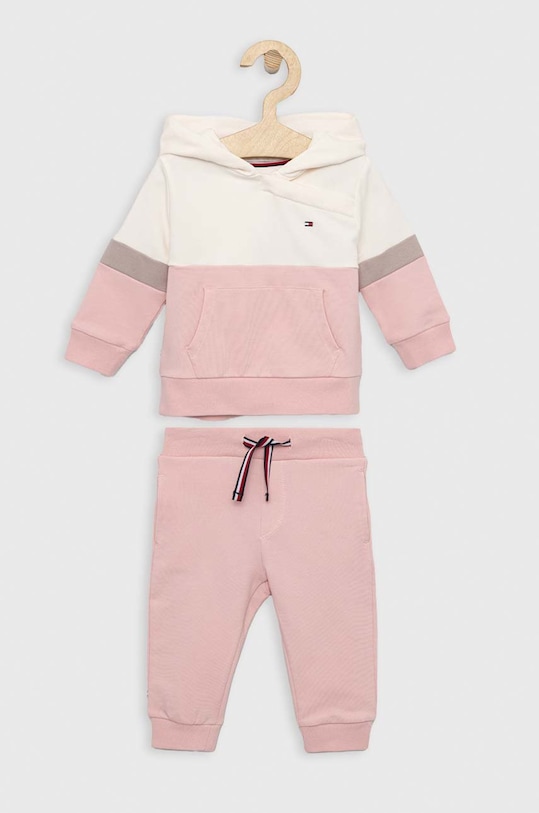 Tommy Hilfiger dres niemowlęcy wzorzyste różowy KN0KN01558.PPYX