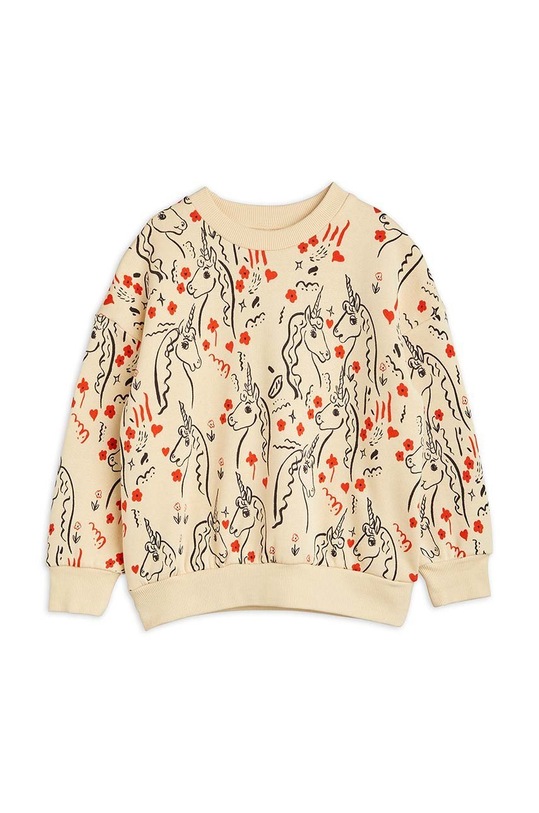 Mini Rodini bluza bawełniana dziecięca wzorzyste beżowy 2312010923