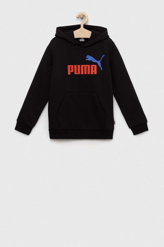 Παιδική μπλούζα Puma ESS+ 2 Col Big Logo Hoodie FL B με κουκούλα μαύρο 58698761.PPYX