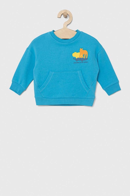 OVS bluza bawełniana niemowlęca nadruk niebieski 1685703.Boy.9.36months.
