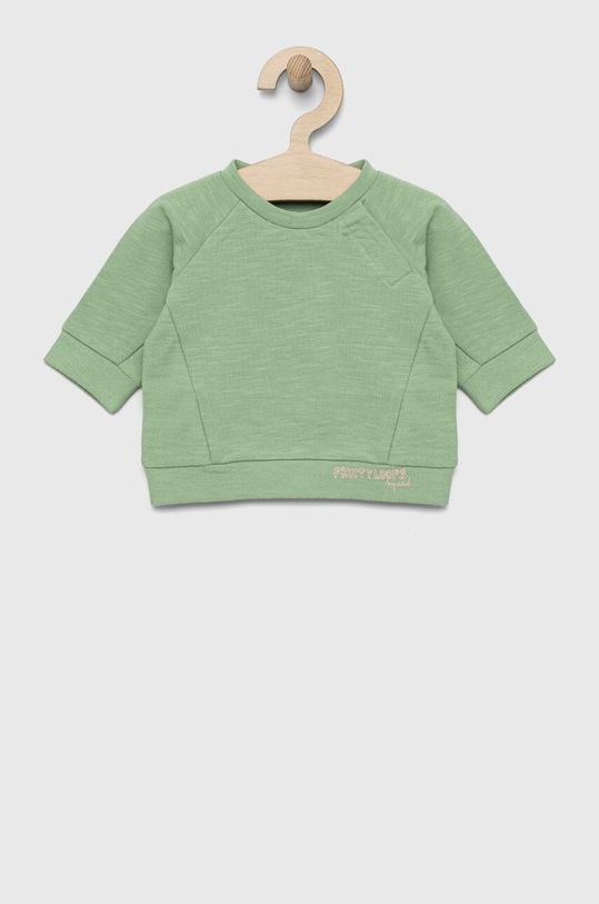 United Colors of Benetton hanorac de bumbac pentru bebelusi print verde 3BGUA102F.W.SEASONAL