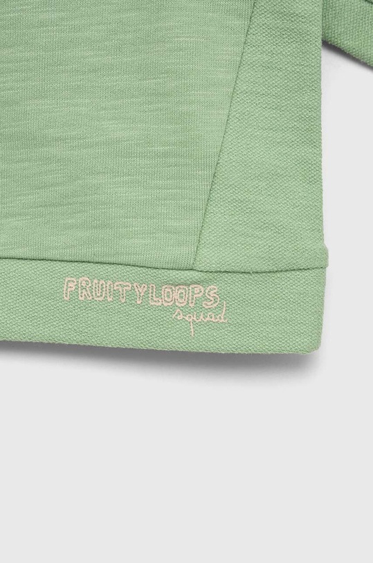 Băieți United Colors of Benetton hanorac de bumbac pentru bebelusi 3BGUA102F.W.SEASONAL verde