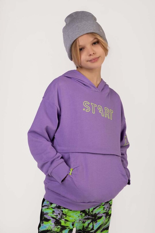 Coccodrillo hanorac de bumbac pentru copii WC3132301DWJ violet SS23