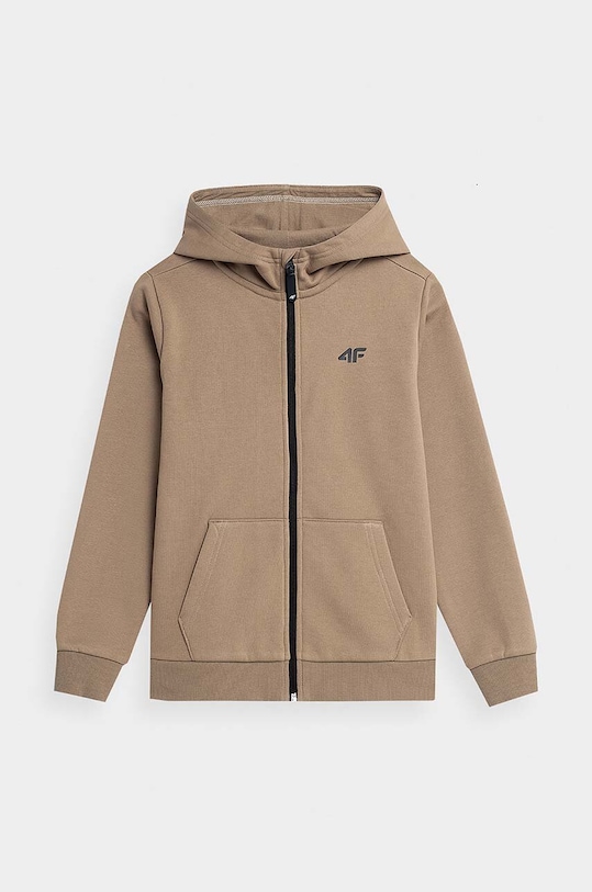 Dječja dukserica 4F M219 s kapuljačom bež 4FJSS23TSWSM219