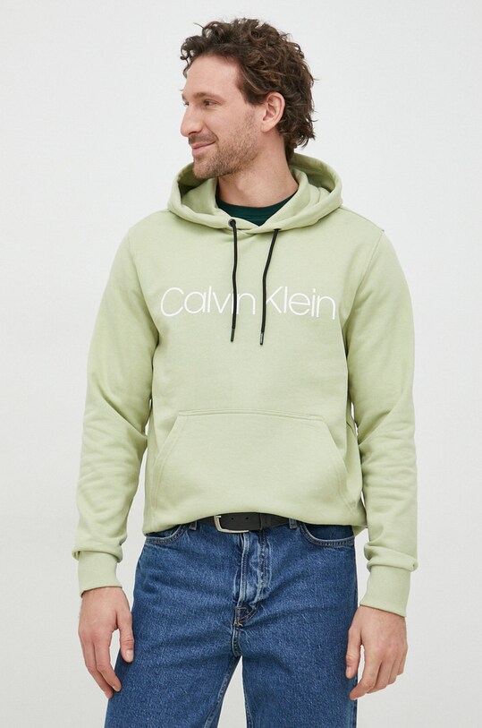 Calvin Klein hanorac de bumbac print verde K10K107033.PPYX