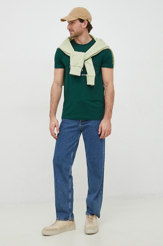 Calvin Klein hanorac de bumbac K10K107033.PPYX verde SS23