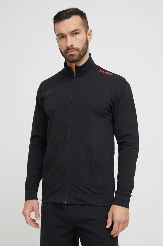 HUGO bluza z elastanem czarny 50487782