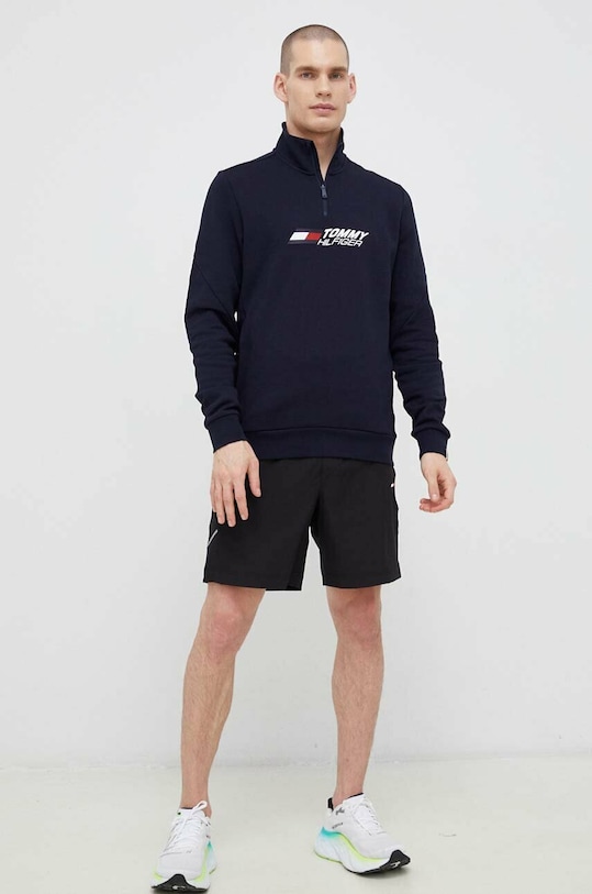 Bavlnená mikina Tommy Hilfiger MW0MW28996.PPYX tmavomodrá SS23