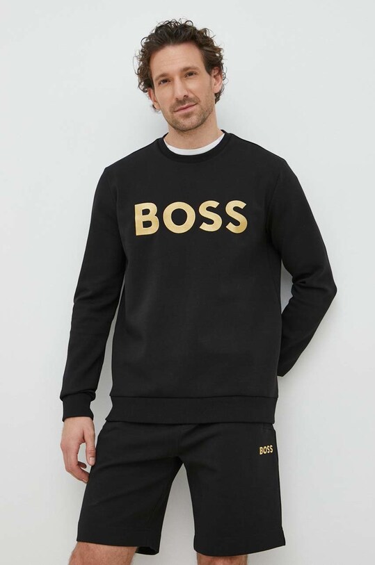 Mikina BOSS BOSS GREEN bez kapuce černá 50482898
