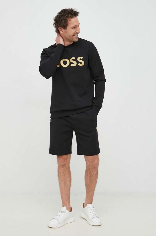 BOSS bluza BOSS GREEN 50482898 czarny SS23