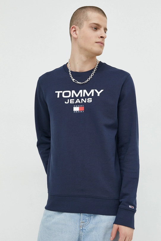 Tommy Jeans bluza bawełniana nadruk granatowy DM0DM15688.PPYX