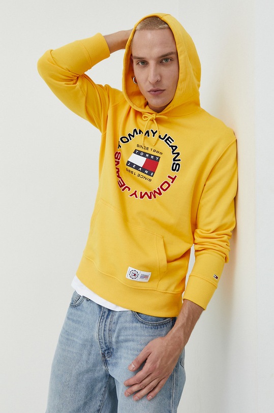 Tommy Jeans bluza bawełniana żółty DM0DM15686.PPYX