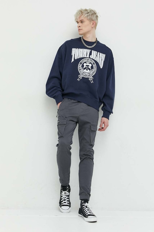 Tommy Jeans hanorac de bumbac DM0DM15709.PPYX bleumarin SS23