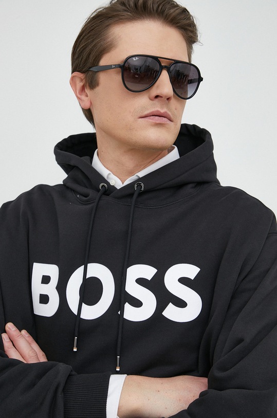 BOSS bluza bawełniana czarny 50485316
