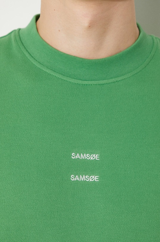 Samsoe Samsoe bluza bawełniana M22400003 zielony