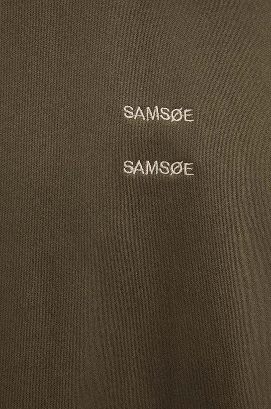 Samsoe Samsoe bluza bawełniana M22400003 zielony