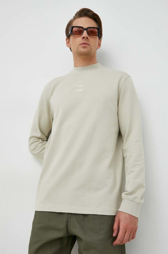 Samsoe Samsoe bluza bawełniana bawełna zielony M22400003