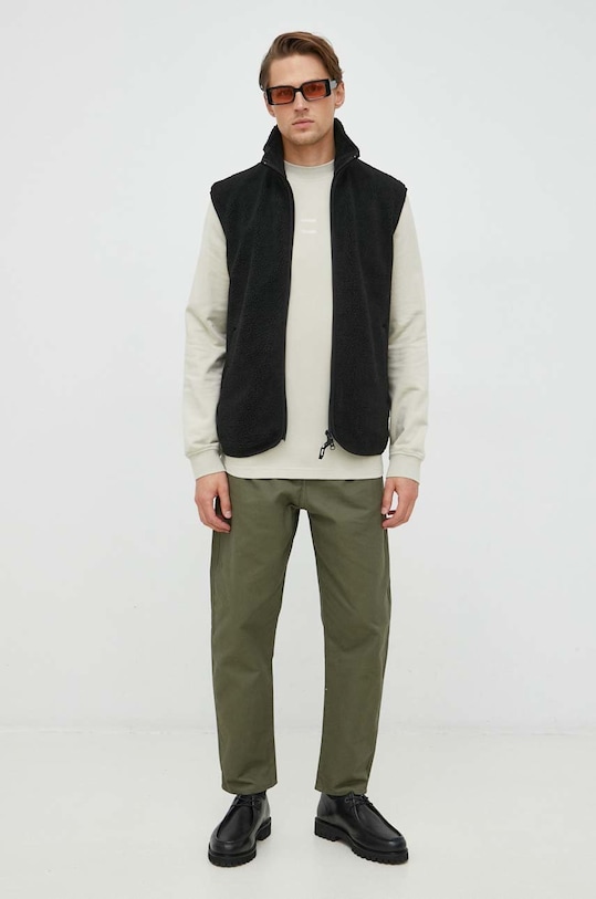 Samsoe Samsoe bluza bawełniana M22400003 zielony AW23