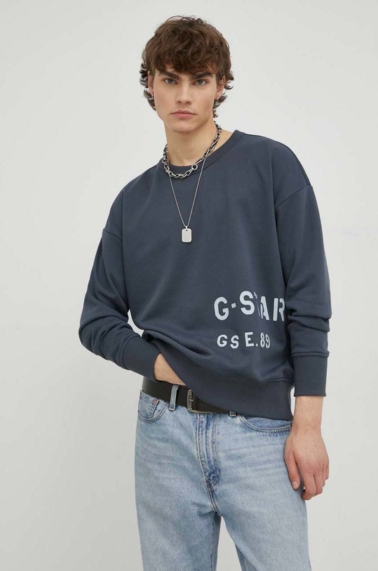 Mikina G-Star bez kapuce námořnická modř D22320.A613