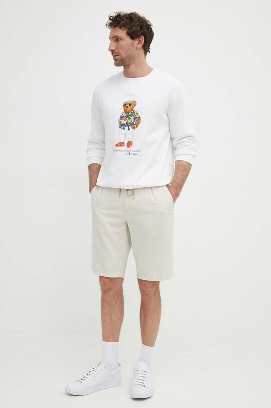 Polo Ralph Lauren felpa 710853308 bianco SS24