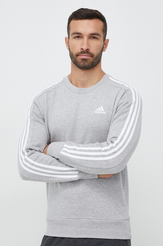 adidas hanorac de bumbac melanj gri IC9319