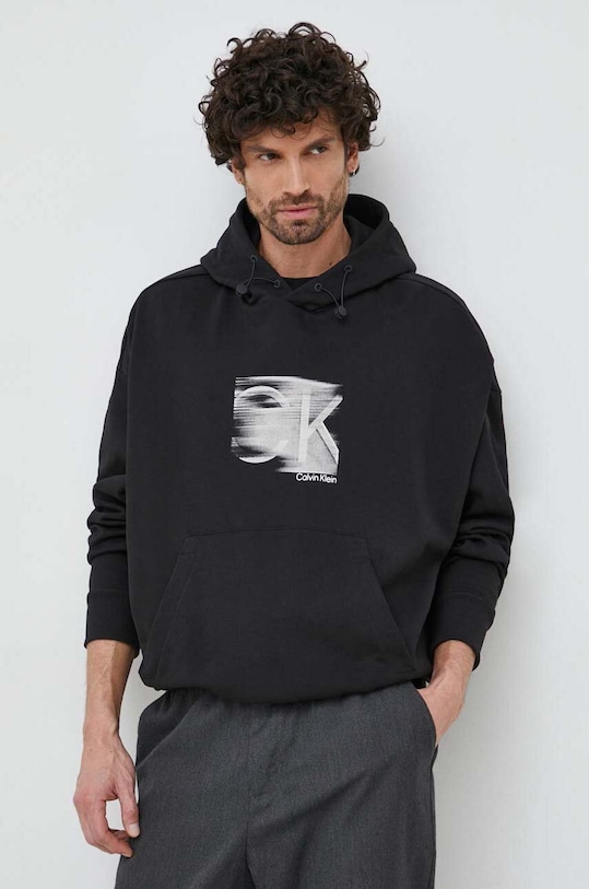 Calvin Klein bluza bawełniana czarny K10K111109.PPYX