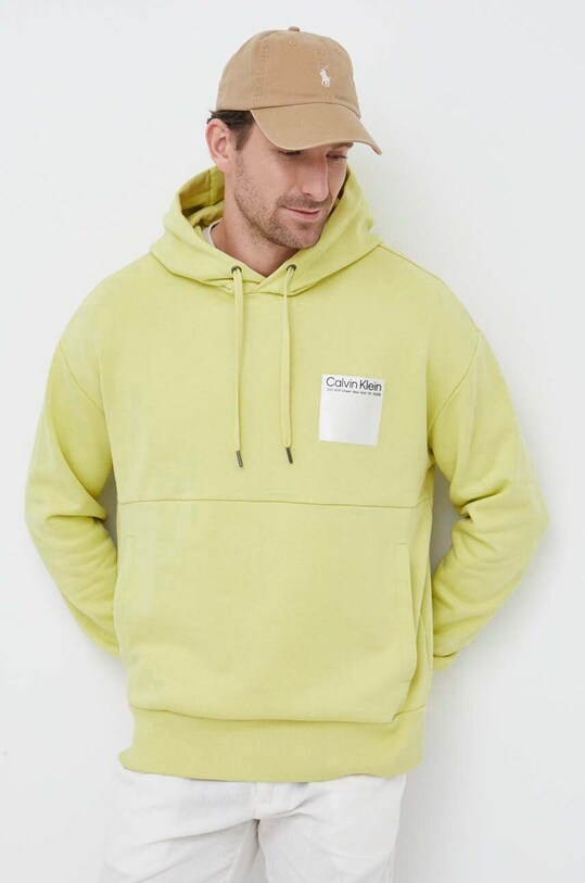Oblečenie Bavlnená mikina Calvin Klein K10K111344.PPYX zelená