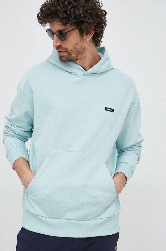 Bavlnená mikina Calvin Klein bavlna zelená K10K110606.PPYX