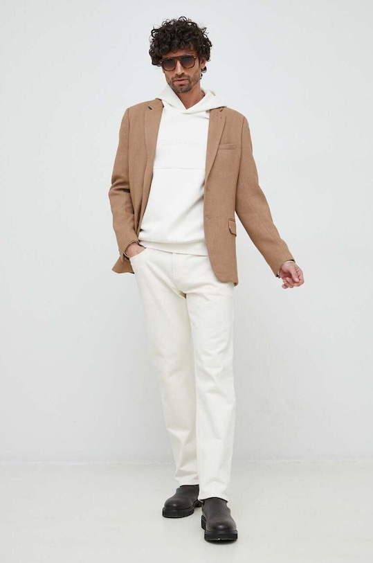 Μπλούζα Calvin Klein K10K108058.PPYX μπεζ SS23