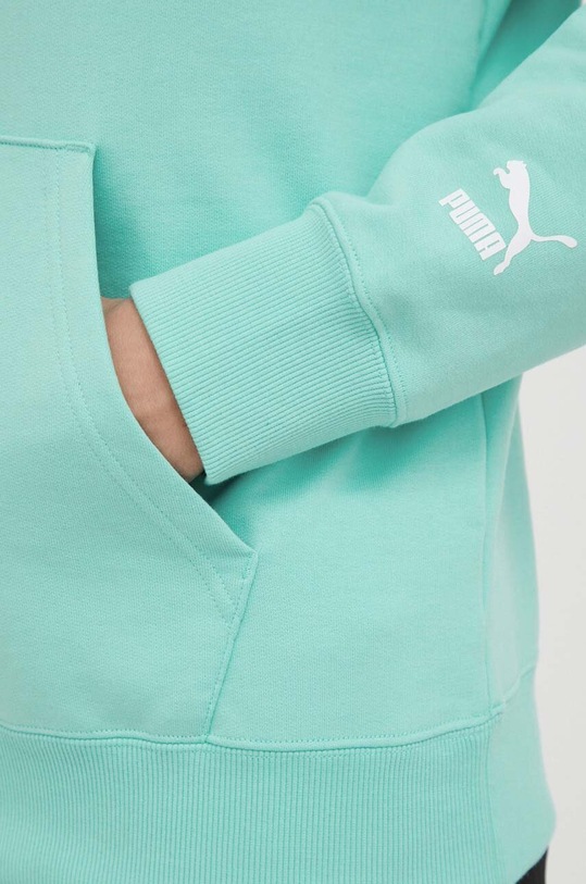 Puma bluza bawełniana 538220 turkusowy