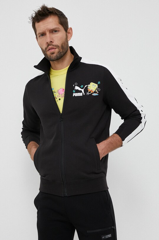 Puma bluza bawełniana X SPONGEBOB nadruk czarny 538961