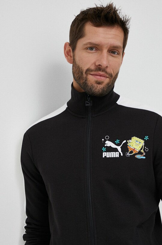Puma bluza bawełniana X SPONGEBOB czarny 538961