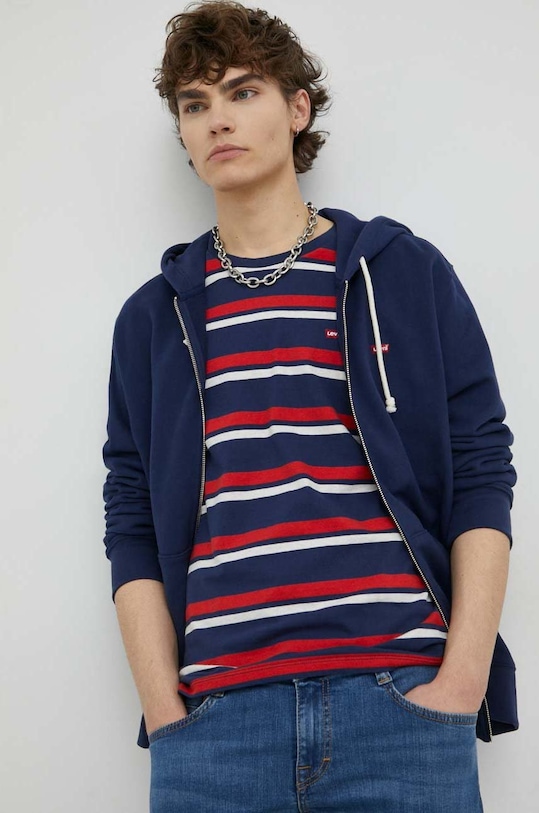 Levi's bluza bawełniana bawełna granatowy 34584.0011