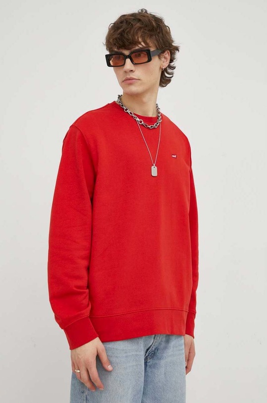 Βαμβακερή μπλούζα Levi's 35909.0023 κόκκινο SS23
