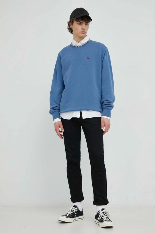 Levi's bluza bawełniana 35909.0024 niebieski SS23