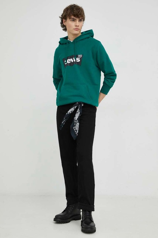 Bombažen pulover Levi's 38424.0041 zelena SS23
