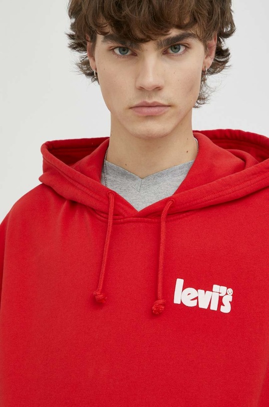 Βαμβακερή μπλούζα Levi's κόκκινο 38479.0155
