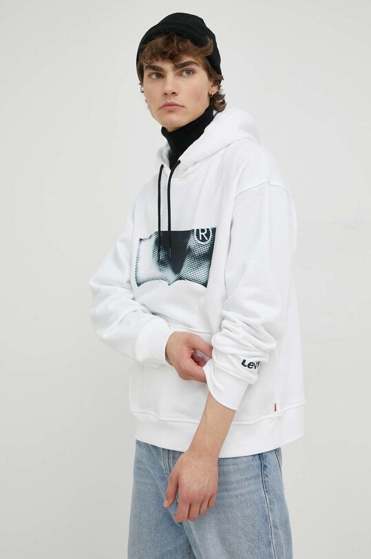Levi's bluza z kapturem biały 38479.0214