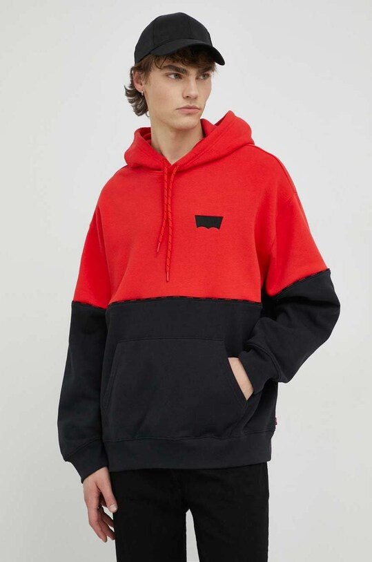 Μπλούζα Levi's με κουκούλα κόκκινο A5244.0002